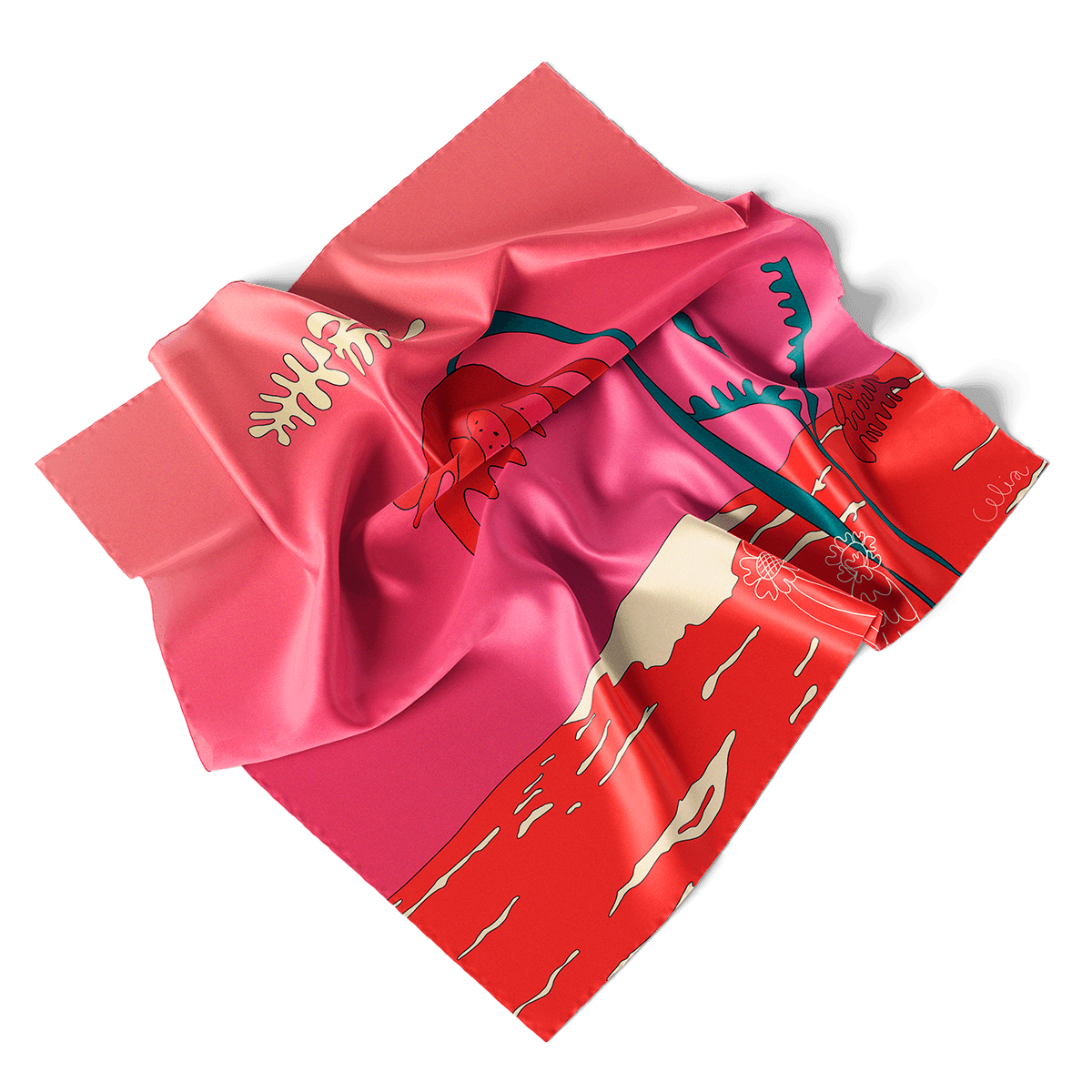 5º 3ª EPDMC Series scarf in Habotai silk