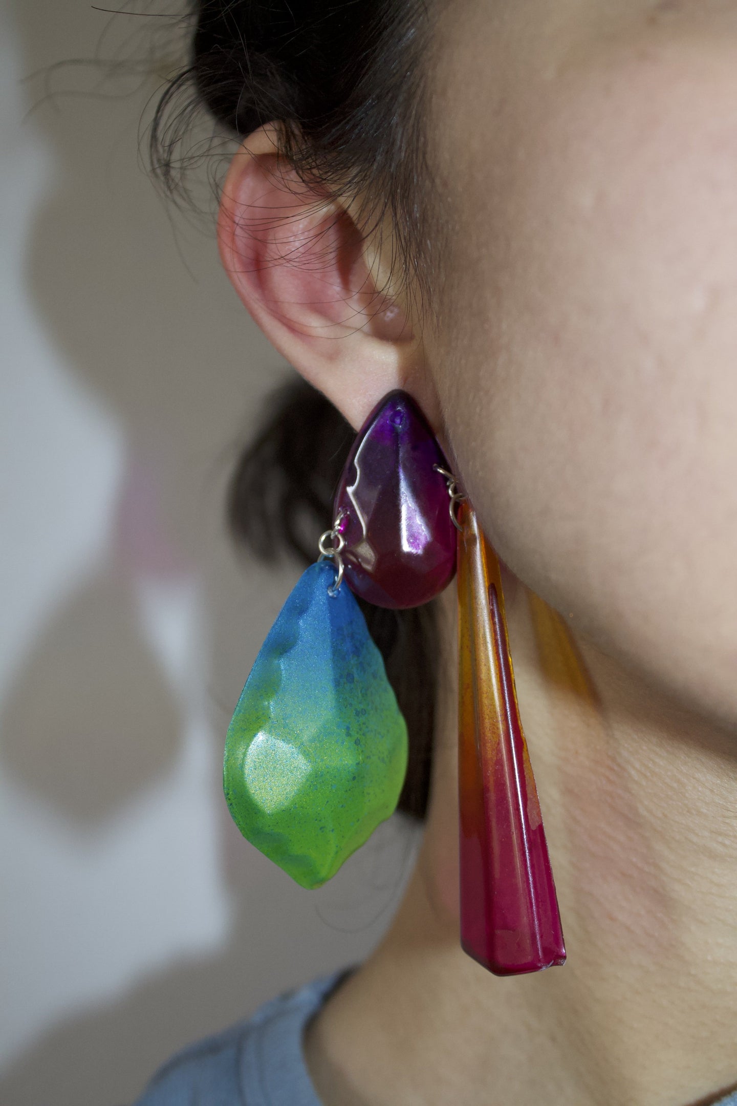 Cluster Plastic Bijoux Earring